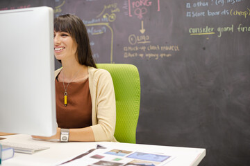 Fototapeta premium Businessman working at desk in office