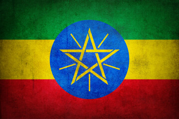 Grunge Ethiopia flag