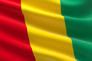 Fototapeta premium Flag of Guinea