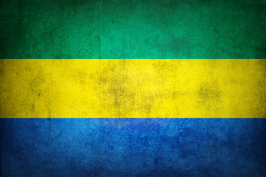 Grunge Gabon flag