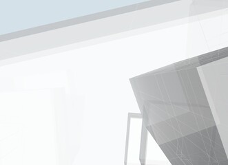 Obraz premium modern architecture 3d drawing