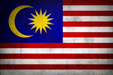 Grunge Malaysia flag