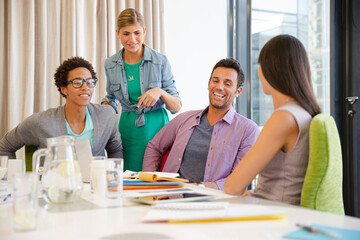 Business people talking in meeting