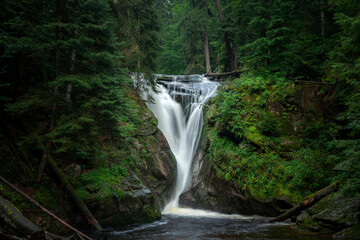 Waterfall in the mountains - Szklarki waterfall - Szklarska Poreba - Poland