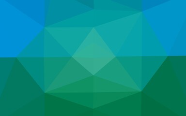 Light Blue, Green vector polygonal background.