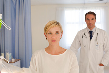 Fototapeta premium Doctor and patient in hospital room