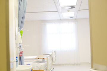 Fototapeta na wymiar View of empty hospital room