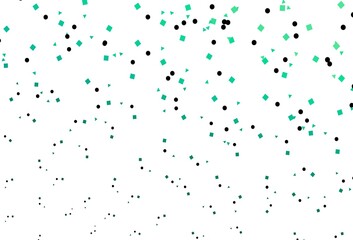 Light Green vector background with triangles, circles, cubes.