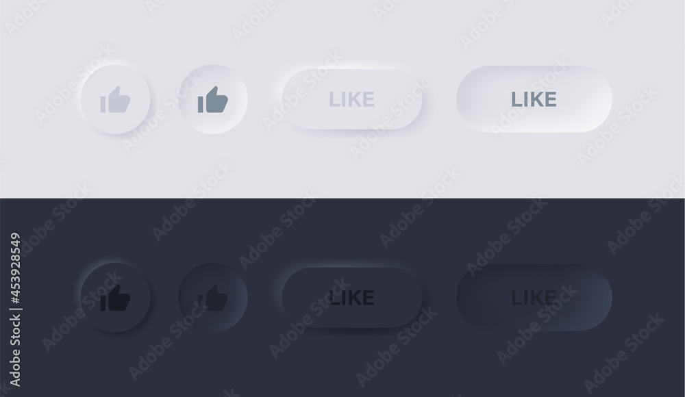 Aufkleber like icon button with neumorphism design - ui buttons interface