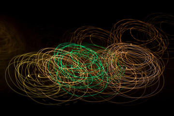 Light Patterns of City lights taken with long exposure with a digital camera 