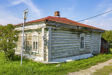 Exterior of an old building in an ancient Russian city of the 12th century. Kolomna, Russia