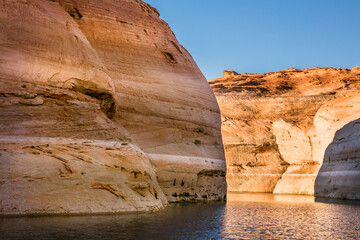 A view from a boat tour in Lake Powell, Glen Canyon national recreation area, Utah, USA
