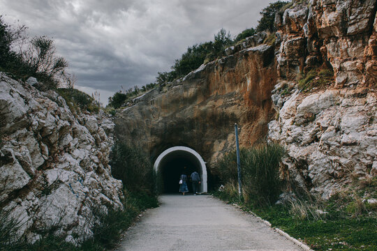 Tunnel between the beaches of Rafailovici and Kamenovo