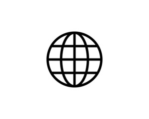 Globe Icon in trendy flat style isolated on grey background. World symbol for your web site design, logo, app, UI. Vector illustration, EPS10