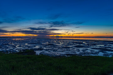 Obraz premium Night View towards North Sea in Germany