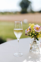 Drinks at a wedding, close-up