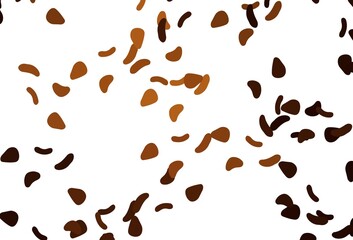 Light Orange vector pattern with chaotic shapes.