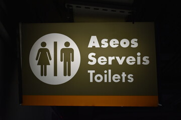 Letrero ba&ntilde;os