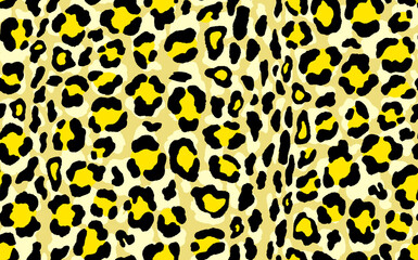 Abstract modern leopard seamless pattern. Animals trendy background. Beige and black decorative vector stock illustration for print, card, postcard, fabric, textile. Modern ornament of stylized skin