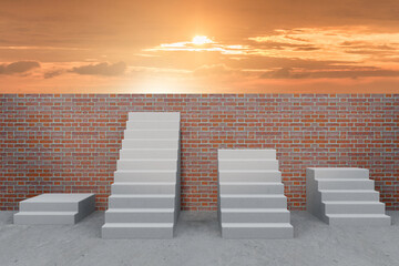 Concept of career ladders - 3d rendering