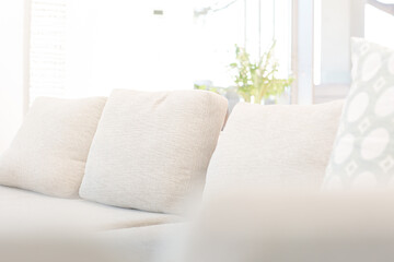 Fototapeta na wymiar Pillows on sofa
