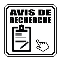 Logo avis de recherche.