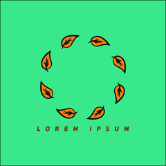 Amazing leaf logo concept in autumn, editable vector file for your brand, icon, or all of your graphic needs.
