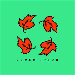 Autumn logo with maple leaf concept, editable vector file for your brand or all of your graphic needs.