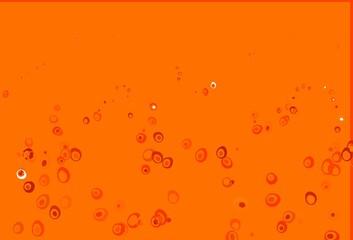 Light Orange vector pattern with spheres.