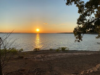 Sunset at lake Grapevine
