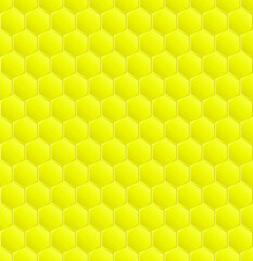 Yellow honeycomb mosaic. Vector illustration. 