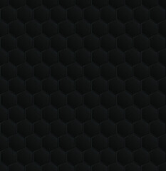 Black honeycomb background. Mosaic tiles. Vector illustration. 