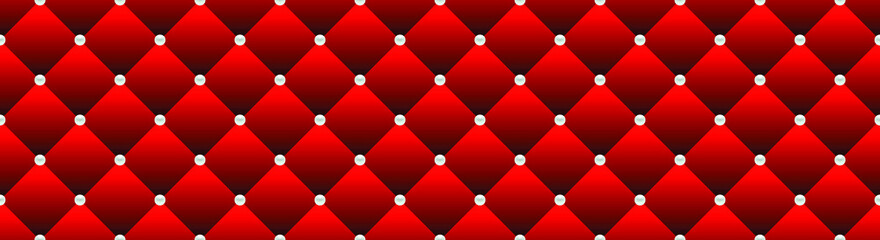 Red luxury background with pearls and rhombuses. Vector illustration. 