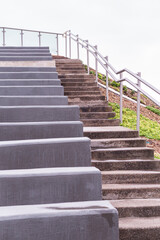 Long outdoor concrete stairs