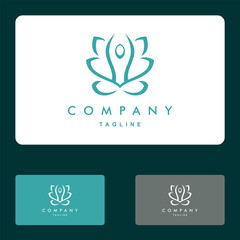 Lotus, yoga, spa and wellnes logo set vector icon illustration designs - obrazy, fototapety, plakaty