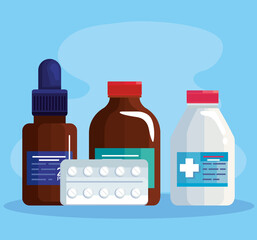 medical jars and pills