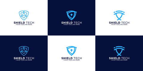 security shield design logo collection