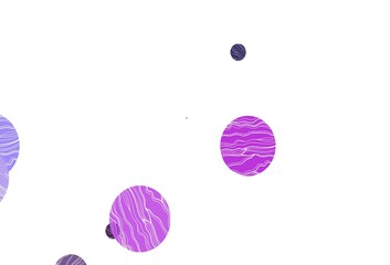 Light pink, blue vector texture with disks.