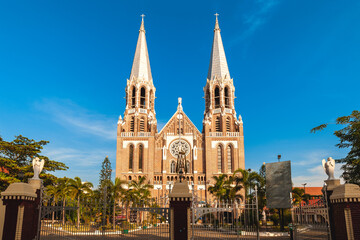 Fototapeta na wymiar entrance of Saint Marys Cathedral located at Yangon in Myanmar