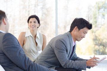 Business people talking in meeting