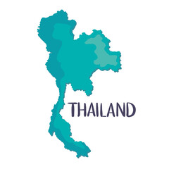 Thailand blue map