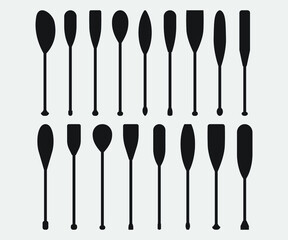 Kayak paddle Printable Vector Illustration. 