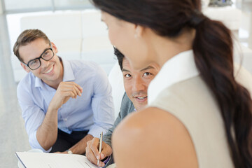 Fototapeta premium Business people talking in meeting