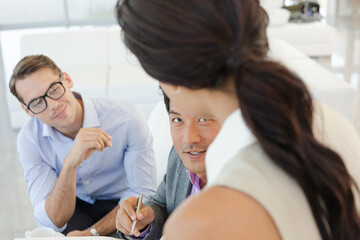 Fototapeta premium Business people talking in meeting