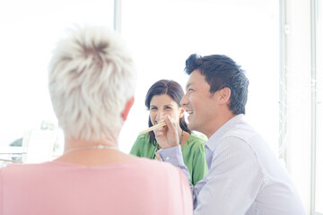 Fototapeta premium Business people talking in office
