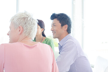 Fototapeta premium Business people talking in office