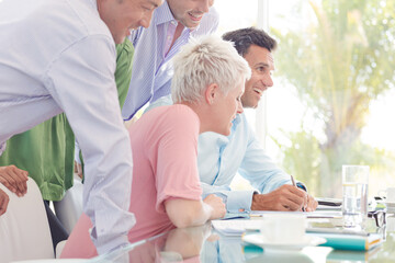 Fototapeta premium Business people working in meeting