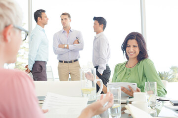 Business people talking in meeting