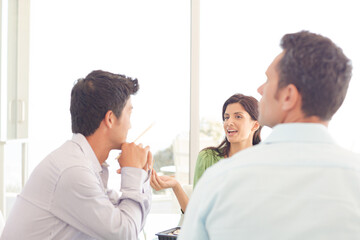 Obraz premium Business people talking in office