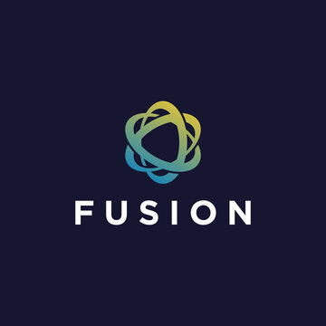 creative fusion logo design vector